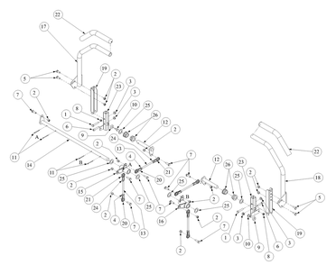 Steering Assembly Diagram and Parts List for Z-FORCE42 53AA5A5G710 Cub Cadet Lawn Tractor